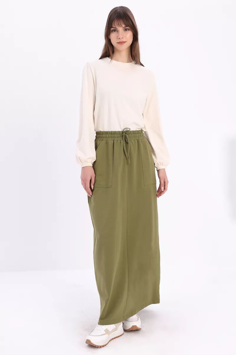 Cotton Two Pocket Skirt